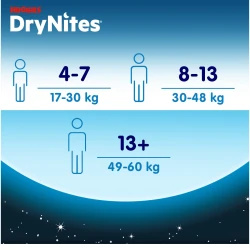 Подгузники-трусики Huggies DryNites Boy (49-60 кг), 9 шт. купить в Кишиневе. Фото 7