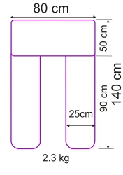 Подушка для беременных PernaMea форма-T c наволочкой Stele Gri, 140 см купить в Кишиневе. Фото 4