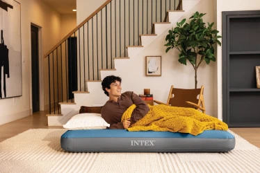 Saltea gonflabilă Intex Queen Prestige Downy cu pompă electrică detașabilă 5 V cumpăra în Chișinau. Foto 3
