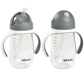 Поильник-непроливайка с трубочкой Beaba 8 м+ 300 мл Mineral Grey купить в Кишиневе. Фото 2