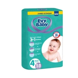 Scutece Evy Baby Jumbo Maxi 4 (7- 18kg), 58 buc. cumpăra în Chișinau. Foto 1