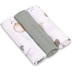 Пелёнки из муслина Sensillo Grey Woodland (60x80 см), 3 шт. купить в Кишиневе. Фото 1