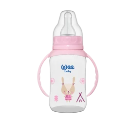 Бутылочка из пластика с ручкой WeeBaby с силиконовой соской, 150 мл купить в Кишиневе. Фото 2