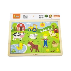 Puzzle din lemn Viga Farm, 24 elemente cumpăra în Chișinau. Foto 1