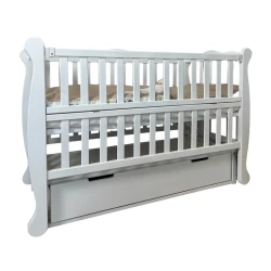 Детская кроватка Goydalka Natali Premium White на маятнике с ящиком купить в Кишиневе. Фото 3