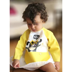 Полиэстеровый слюнявчик BabyJem Poly Bib Yellow купить в Кишиневе. Фото 2