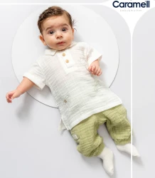 Set din 2 piese Caramell Hello Summer Beige & Ivory (12-18L) cumpăra în Chișinau. Foto 2