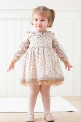 Платье с длинным рукавом Mymio Elegance Flower Beige (6-9М) купить в Кишиневе. Фото 2
