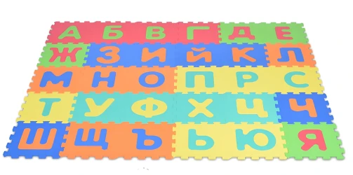 Covoraş pentru copii Moni Puzzle Letters RU Multicolor, 32x32x1 cm, 30 buc. cumpăra în Chișinau. Foto 1