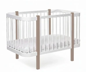 Pătuț Eucalyptus Karol Plus Alb Cappuccino pe balansoar fără sertar cumpăra în Chișinau