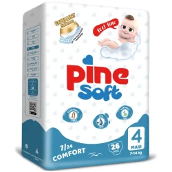 Scutece Pine Soft 4 Maxi (7-14 kg), 26 buc. cumpăra în Chișinau. Foto 1
