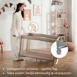 Patut pliabil Lionelo Amelie Grey Concrete cumpăra în Chișinau. Foto 8