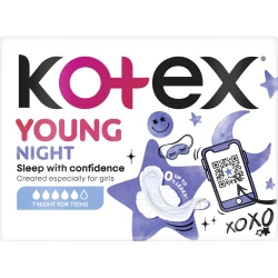 Прокладки Kotex Young Night Pads, 7 шт. купить в Кишиневе. Фото 1