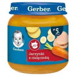 Пюре Gerber овощи с говядиной (5 мес+), 125 г купить в Кишиневе. Фото 1