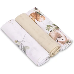 Пелёнки из муслина Sensillo Beige Animals (60x80 см), 3 шт. купить в Кишиневе. Фото 1