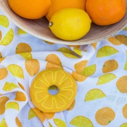 Pelincă din fibre de bambus BabyOno Orange + jucărie (120x120 cm), 1 buc. cumpăra în Chișinau. Foto 7