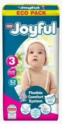 Scutece Joyful №3 (4-9 kg), 52 buc. cumpăra în Chișinau. Foto 1