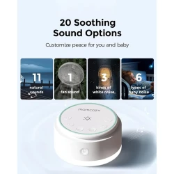 Ночник с успокаивающими звуками Momcozy Long Battery Life White & Mint купить в Кишиневе. Фото 3