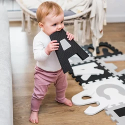 Covoraş pentru copii BabyOno Litere Gri, 30x30x1.2 cm cumpăra în Chișinau. Foto 2