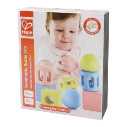 Набор погремушек Hape Geometric Rattle Trio, 9 предметов купить в Кишиневе. Фото 6