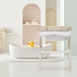 Cada cu suport și salteluță de înfășat Brevi Lindo Grey, 80 cm cumpăra în Chișinau. Foto 3