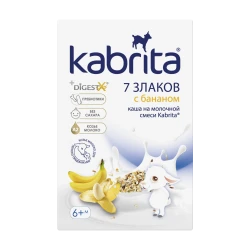 Каша Kabrita 7 злаков с козьим молоком и бананами (6 месяцев+), 180 г купить в Кишиневе. Фото 1