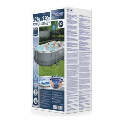 Каркасный бассейн Bestway Power Steel овальный 427x250x100 см, 7250 литров, с фильтрующим насосом купить в Кишиневе. Фото 5