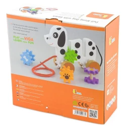 Игрушка-каталка Viga Собачка с шестернями купить в Кишиневе. Фото 6