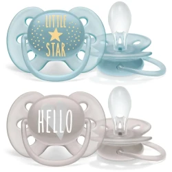 Пустышки ортодонтические Philips AVENT Ultra Soft Boy (6-18 мес), 2 шт. купить в Кишиневе. Фото 1