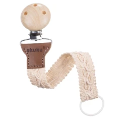 Lanț pentru suzetă Akuku Cotton Beige cumpăra în Chișinau