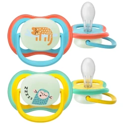 Suzetă ortodontică din silicon Philips Avent Ultra Air Nighttime Jungle (18 luni+), 2 buc. cumpăra în Chișinau. Foto 1