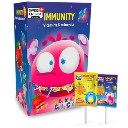 Леденец Zein Pharma Multivitamine Immunity Vitamin & Calciu, 1 шт купить в Кишиневе. Фото 1
