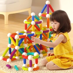 Конструктор магнитный Mideer Rainbow Sticks, 60 элементов купить в Кишиневе. Фото 8