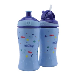 Набор поильников Nuby Flip-It Cup (12 м+) и Pop-Up Sipper (18 м+) 360 мл синий купить в Кишиневе. Фото 1