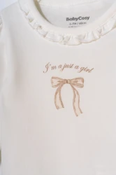 Боди с длинным рукавом BabyCosy Girl Ecru & Ivory, 2 шт. (6-9М) купить в Кишиневе. Фото 4