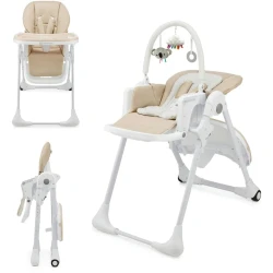 Стул для кормления 2 в 1 KinderKraft Tummie Beige купить в Кишиневе. Фото 4