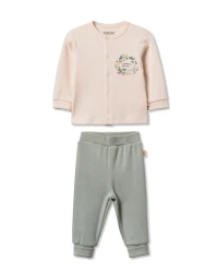 Пижама BabyCosy Green & Ecru (18-24М) купить в Кишиневе. Фото 1