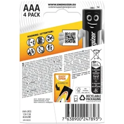Набор батареек Energizer AAA Alkaline Power, 4 шт. купить в Кишиневе. Фото 2