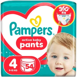 Scutece-chiloței Pampers Active Baby Pants 4 (9-15 kg), 54 buc. cumpăra în Chișinau. Foto 1