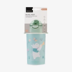 Cană cu pai și curea Kikkaboo Music Fest Mint (8 luni+), 450 ml cumpăra în Chișinau. Foto 4