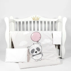 Lenjerie de pătuț PernaMea Premium Panda (3 piese), 120x60 cm cumpăra în Chișinau. Foto 1