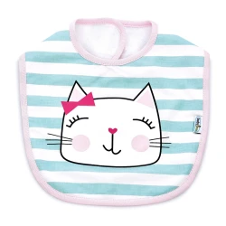 Хлопковый слюнявчик BabyJem Cat Blue купить в Кишиневе