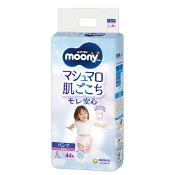 Подгузники-трусики Moony Girl L (9-14 кг), 44 шт. купить в Кишиневе. Фото 1