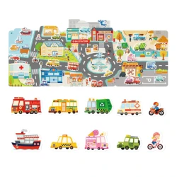 Set de creație Play-Toys Set de stickere gelatinoase reutilizabile Trafic Aglomerat cumpăra în Chișinau. Foto 2