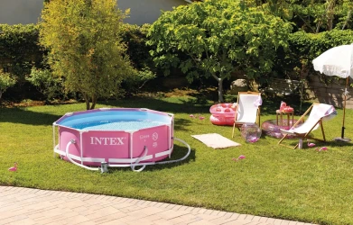 Бассейн для детей Intex Metal Frame Pink, 2843 литров купить в Кишиневе. Фото 3