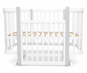 Детская кроватка Kuzea Miya White Grey на маятнике купить в Кишиневе. Фото 5