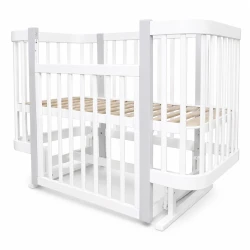 Детская кроватка Kuzea Miya White Grey на маятнике купить в Кишиневе. Фото 3