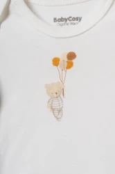 Body cu mânecă lungă BabyCosy Ivory & Orange, 2 buc. (3-6L) cumpăra în Chișinau. Foto 6