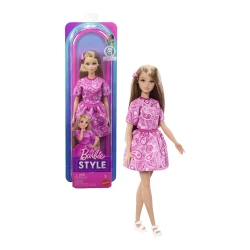 Păpușă Barbie Fashionistas Style #249, păr blond, ținută roz cu model paisley cumpăra în Chișinau. Foto 2