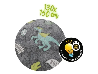 Одеяло Toi-Toys Glow Fun Dino, 130x150 см купить в Кишиневе. Фото 3